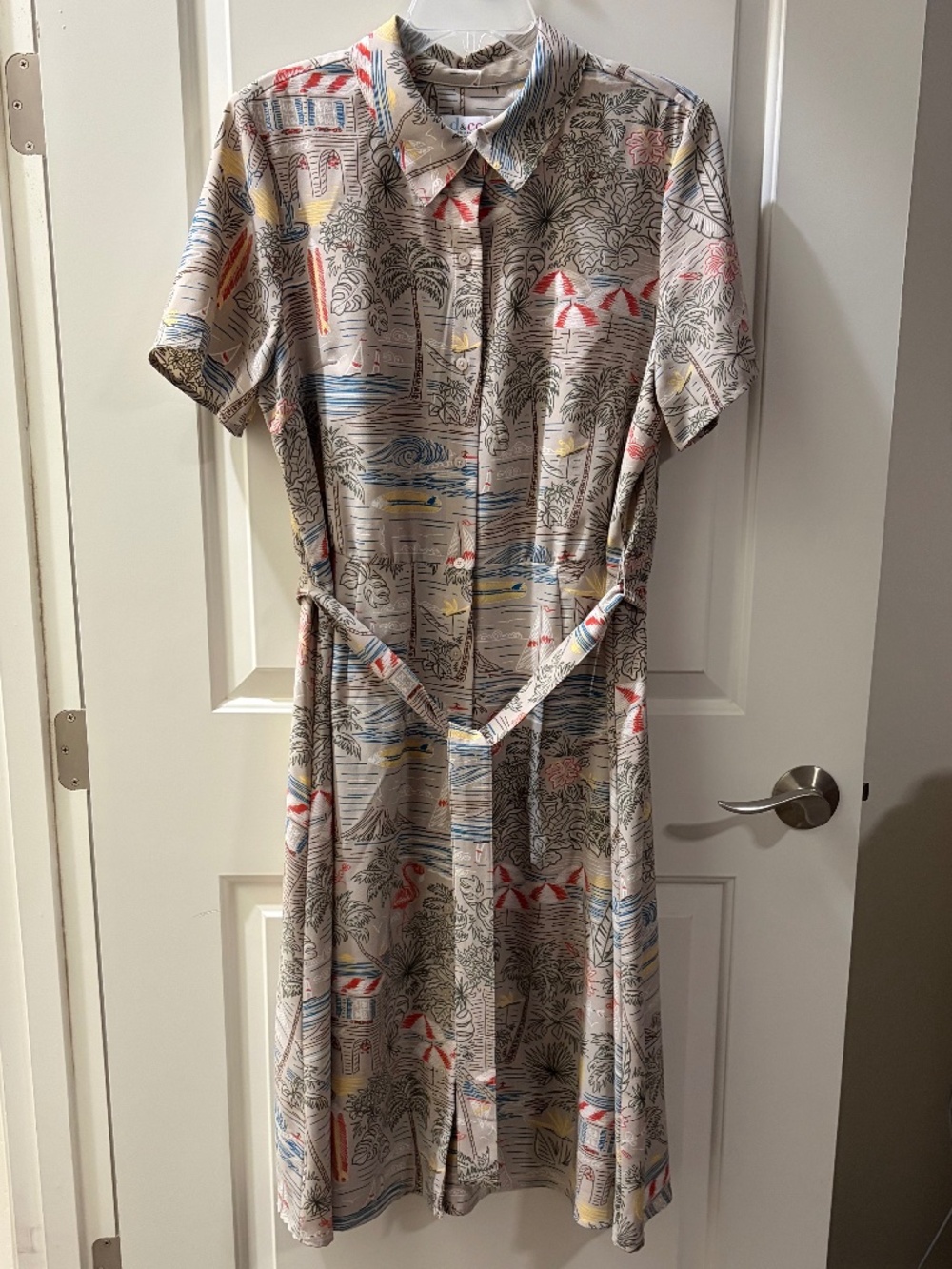 Denim & Co Short Sleeve Midi Dress